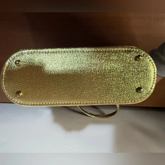 Vtg 50s 60s “Adrian’s of Palm Springs”Floral Embroidered Gold Accent Silk Purse - Picture 7 of 9